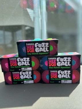 NeeDoh Teenie Fuzz Ball 3-Pack - You Choose Color - Authentic Sensory Toy - NEW